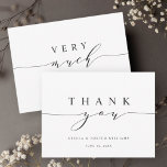 Simple & Elegant Calligraphy Thank You Card<br><div class="desc">Simple and elegant calligraphy wedding thank you card with "very much" script on the back.  Perfect for weddings,  birthdays,  graduations,  and other events. For more advanced customisation of this design,  please click the "Customise" button above!</div>