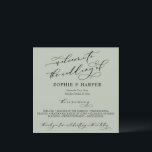 Simple Elegant Calligraphy Typography Sage Green Programme<br><div class="desc">This suite's distinction is due to the modern, luxury script font used for accent phrases. In this piece, this elegant typeface was used to create graphics for a number of phrases: "welcome to the wedding of", "the ceremony", "thank you for celebrating with us today", and "the wedding party". Use the...</div>