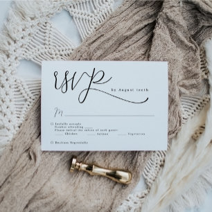 Simple Elegant Calligraphy Wedding RSVP Card