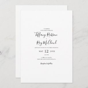 Simple Elegant Casual Wedding Invitation