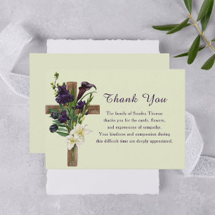 Simple Elegant Celebration of Life Thank You Card