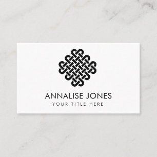 Simple Elegant Celtic Knot Ornament Business Card