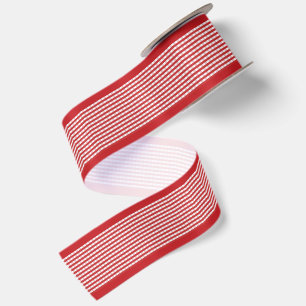 Simple Elegant Cherry Red Cottagecore Gingham Satin Ribbon
