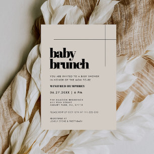 Simple elegant & chic Baby Brunch Invitation