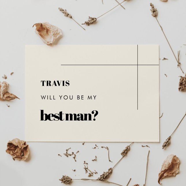 Simple elegant & chic Best man proposal card (Creator Uploaded)