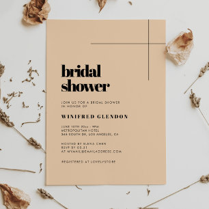 Simple elegant & chic bridal shower invitation