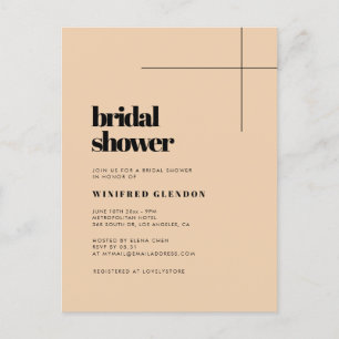 Simple elegant & chic Bridal shower invitation Postcard