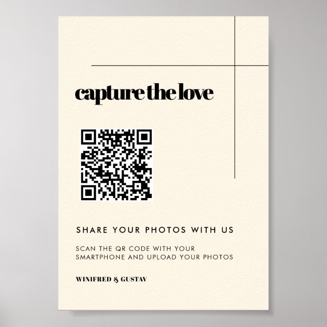 Simple elegant & chic Capture the love sign (Front)