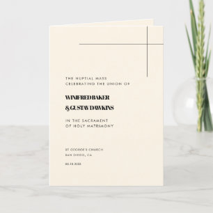 Simple Elegant & Chic Catholic Wedding Programme