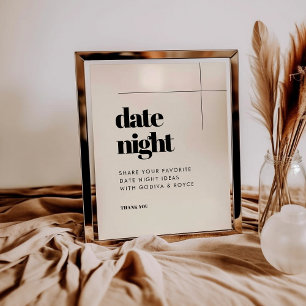 Simple elegant & chic Date night ideas sign