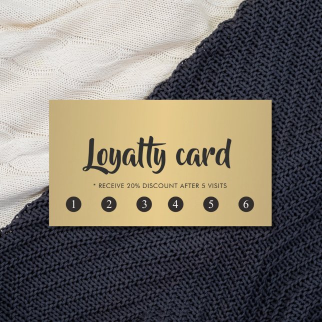 Simple Elegant Chic FAUX Gold Beauty Salon Loyalty (Creator Uploaded)