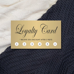 Simple Elegant Chic FAUX Gold Loyalty Card
