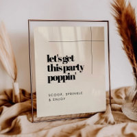 Simple elegant & chic Let's get this party poppin