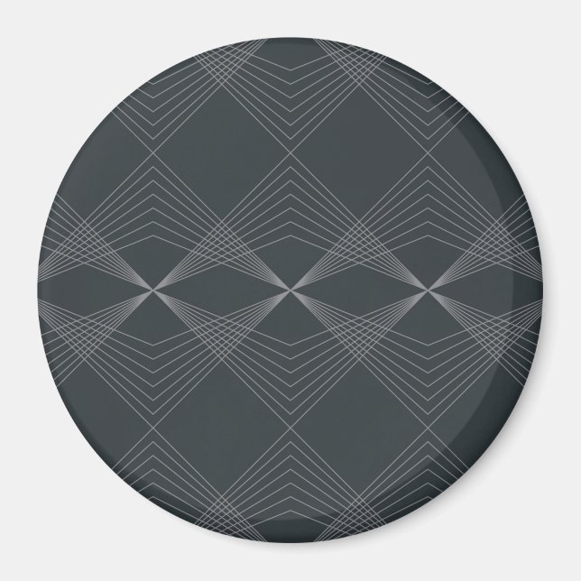 Simple, elegant, chic, luxurious line graphic art magnet (Front)