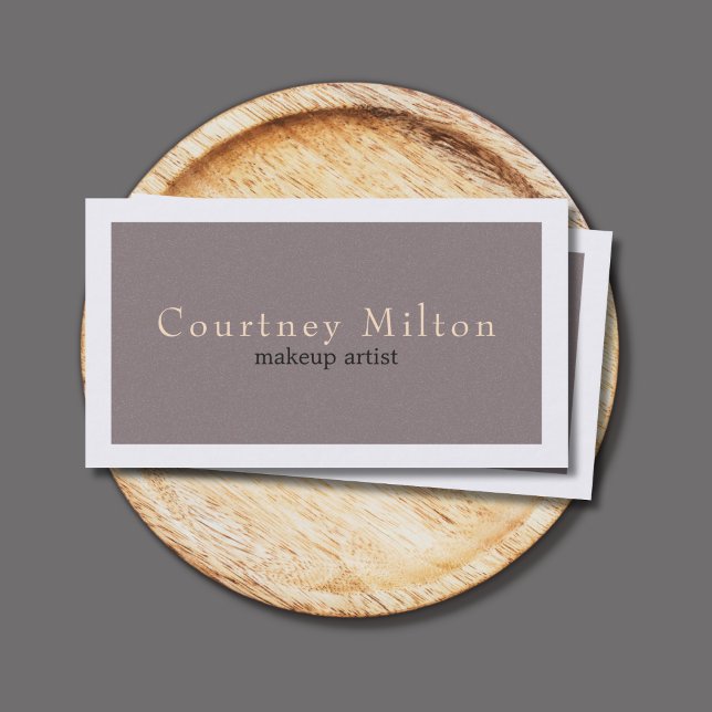 Simple Elegant Chic Minimalist Makeup Artist Business Card (Creator Uploaded)