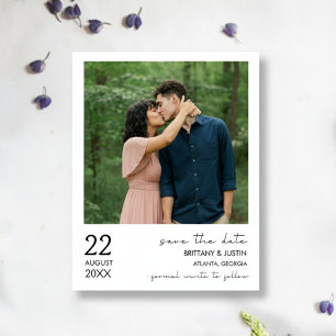 Simple Elegant Chic Photo Wedding Save the Date