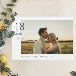 Simple Elegant Chic Photo Wedding Save the Date Invitation