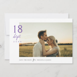 Simple Elegant Chic Photo Wedding Save the Date Invitation