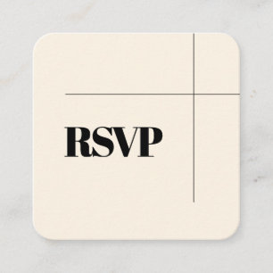Simple, elegant & chic QR code RSVP response Enclosure Card