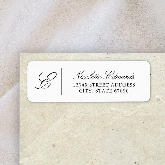 Simple Elegant Chic Script Return Address Label (Creator Uploaded)
