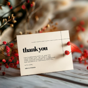 Simple elegant & chic Thank you card