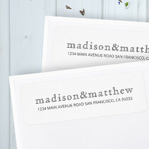 Simple Elegant Chic Typography Return Address