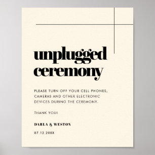 Simple, elegant & chic Unplugged wedding ceremony Poster