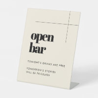 Simple elegant & chic wedding Open Bar