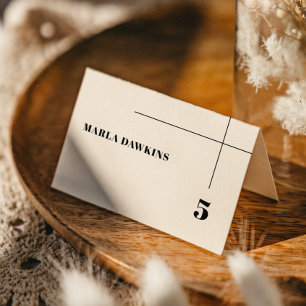 Simple elegant & chic wedding place card