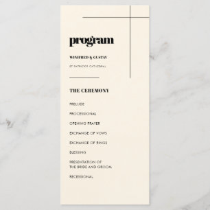 Simple elegant & chic wedding program programme