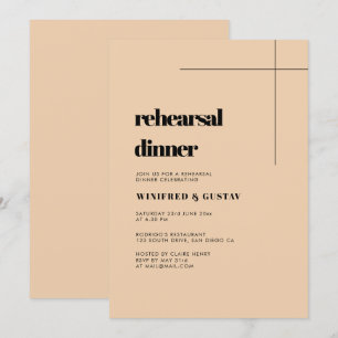 Simple elegant & chic wedding rehearsal dinner invitation