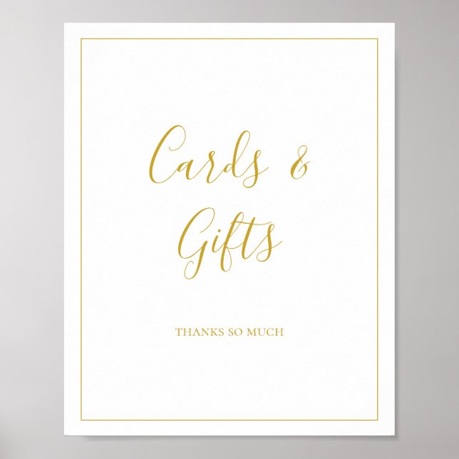 Simple Elegant Christmas Cards and Gifts Sign (Front)