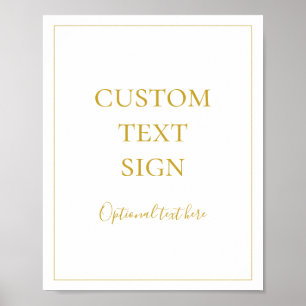 Simple Elegant Christmas Cards & Gifts Custom Sign