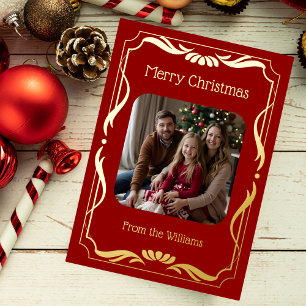 Simple Elegant Christmas Cards Template Holiday