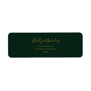 Simple Elegant Christmas   Green Return Address