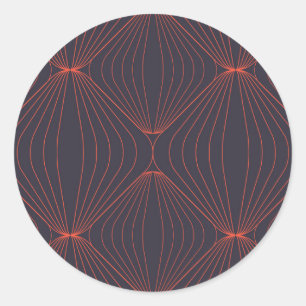 Simple, elegant Christmas inspired graphic pattern Classic Round Sticker