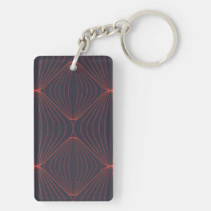 Simple, elegant Christmas inspired graphic pattern Key Ring