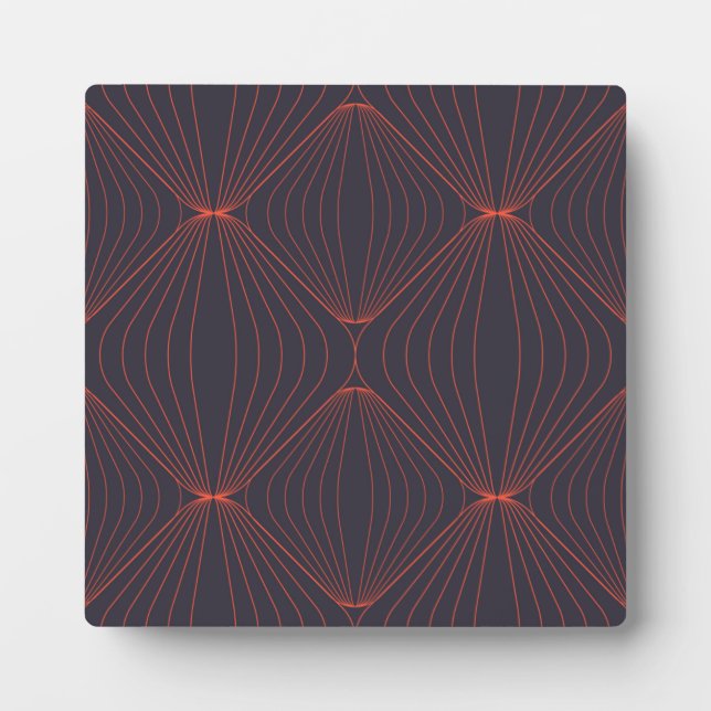 Simple, elegant Christmas inspired graphic pattern Plaque (Front)