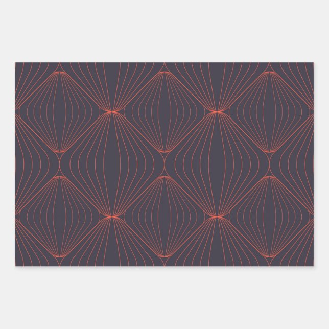 Simple, elegant Christmas inspired graphic pattern Wrapping Paper Sheet (Front)