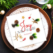 Simple Elegant Christmas Joy to the World Wreath