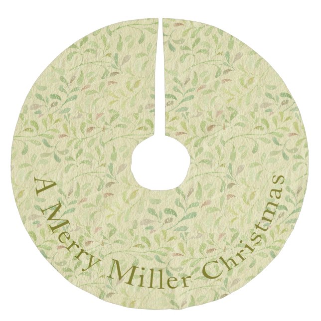 Simple Elegant Christmas Pattern Tree Skirt (Front)
