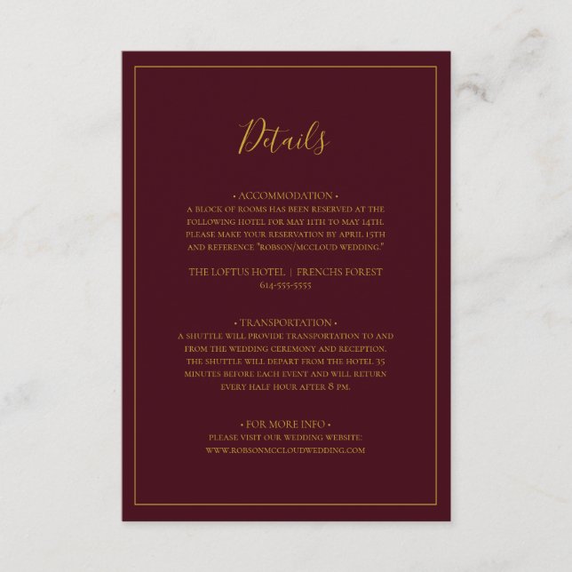 Simple Elegant Christmas | Red Details Enclosure Card (Front)