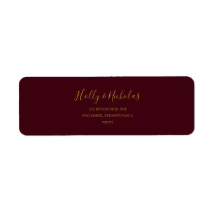 Simple Elegant Christmas   Red Return Address
