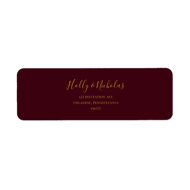 Simple Elegant Christmas | Red Return Address (Front)