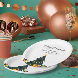Simple Elegant Christmas Tree Gift Box Paper Plate
