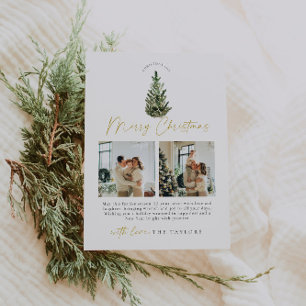 Simple, Elegant  Christmas Tree Photo Christmas  Holiday Card