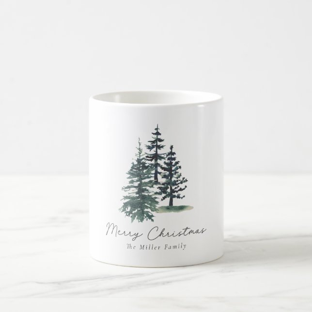 Simple Elegant Christmas tree | Pine tree  Coffee Mug (Center)