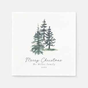 Simple Elegant Christmas tree   Pine tree  Napkin