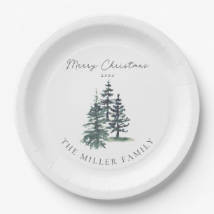Simple Elegant Christmas tree   Pine tree  Paper Plate