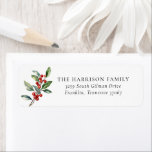 Simple Elegant Christmas Watercolor Floral Address<br><div class="desc">Simple Elegant Christmas Watercolor Floral Address label features a beautiful watercolor illustration of seasonal greenery and holly berries,  along with elegant type.</div>